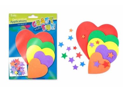 Dekorácia penová srdcia/5ks