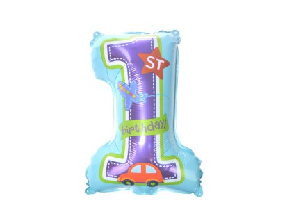 Balón fóliový č.1 / 28 - 33cm modrý