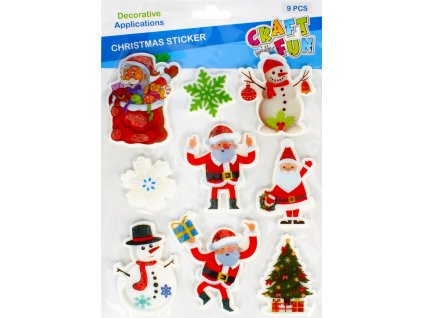 CF Nálepky na okno/9ks Vianoce