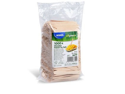 Vidlička na hranolky drevená 8,5cm /1000