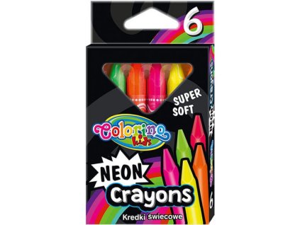 Colorino/6 voskovky Neon extra mäkké