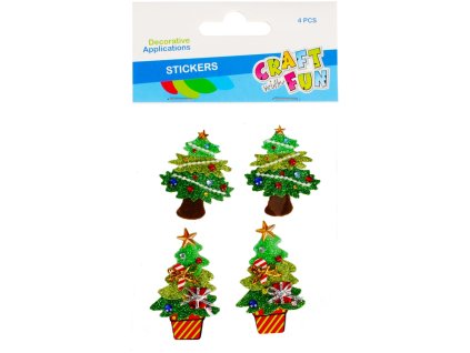 CF Nálepky Stromčeky/4ks Vianoce