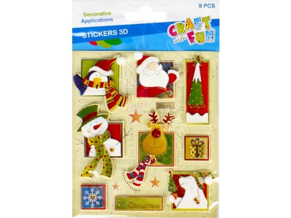 CF Nálepky 3D Vianoce