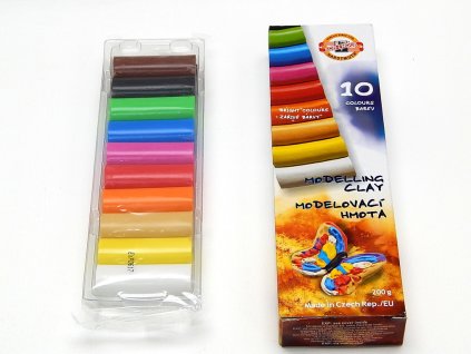 Plastelina 200g/10 farieb KOH-I-NOOR v papierovej krabičke