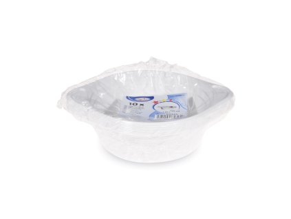 Polievková miska s uškami biela 500ml/10 ks