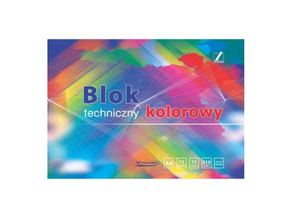 Skicár A4/210g/12 farieb mix VINCENT Kreska