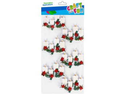 CF nálepky 3D sviečky 6ks