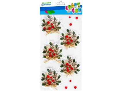 CF Nálepky/5ks 3D halúzky Vianoce