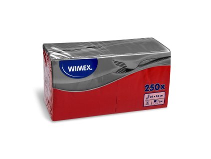 Obrúsky 2-vrstvové 24x24/250 červené