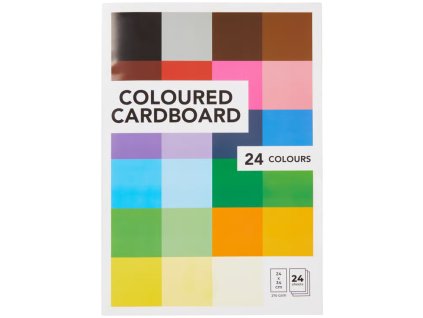 Hobby karton A4+/270g mix 24 farieb  24x34 cm