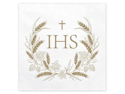 Obrúsky 33x33/12ks 1.sväté prjímanie IHS