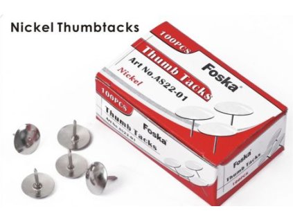 Pripináčiky malé niklované Foska 11mm/100ks  AS22-01