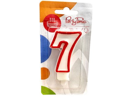 Sviečka 7 Arpex červená