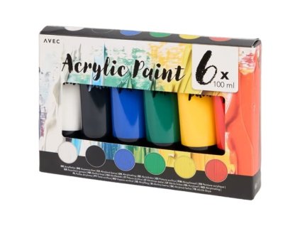 Sada akrylových farieb 6x100ml