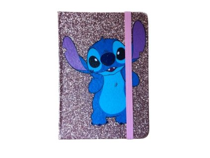 Mini zápisník A6/80listov linkovaný licencia mix trblietavý 9x12,5cm