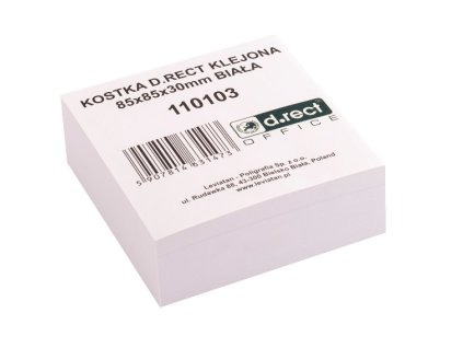 Kocka lepená 85x85x30mm biela