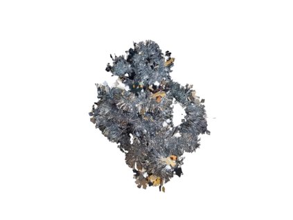 Vianočná reťaz 3m strieborná so snehovými vločkami