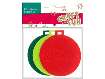 CF Vianočná dekorácia Filc gule/3ks