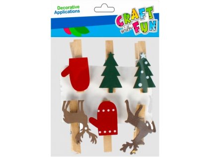 CF Dekorácia Štipce/6ks Vianoce