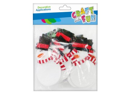 CF Dekorácia snehuliak/18ks filc prilepo