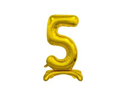 Balon 5 foliový 74cm zlatý