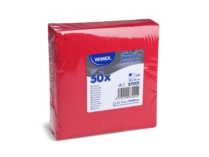 Obrúsky DekoStar 38x38 cm /50 ks, 1 vrstvové červené