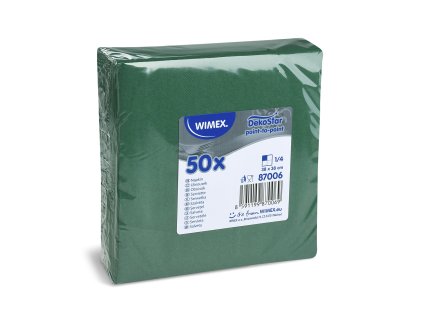 Obrúsky DekoStar 38x38 cm /50 ks, 1 vrstvové tmavozelené