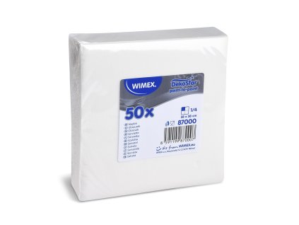 Obrúsky DekoStar 33x33 cm / 50 ks biele