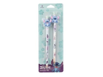 Ceruzka s gumou a figúrkou Stitch 2ks na blistri