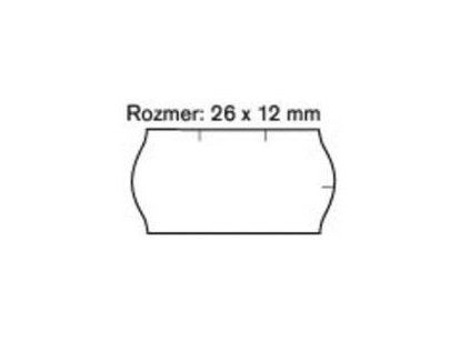 Etikety Contact 26x12 biele