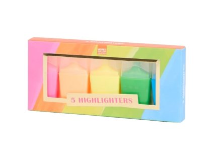 Zvýrazňovače/5farieb HIGHLIGHTERS