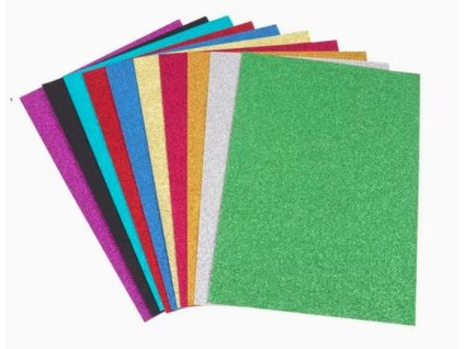Trblietavý kartónový  papier 160g/ A4/10hárkov HM1160G Foska