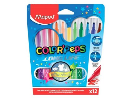 Maped fixy/12 v papierovej krabičke