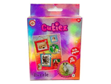 Puzzle holografické 35kusové 21x15cm. 4druhy FSC