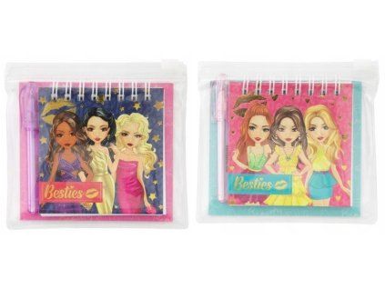 Mini zápisník 8x8cm BESTIES+pero CCG