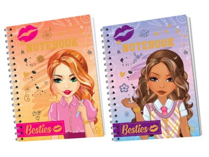 BESTIES Zápisník so špirálou A6 - 60listov