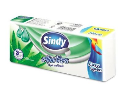 Hygienické vreckovky 3-vrstvové 100 ks  "Sindy", aloe vera