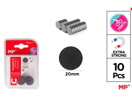 Magnet extra silný 20mm/10ks