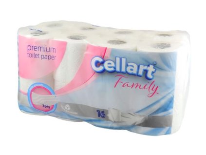 Toaletný papier CELLART FAMILY 3 vrstvový 100% celulóza 16ks
