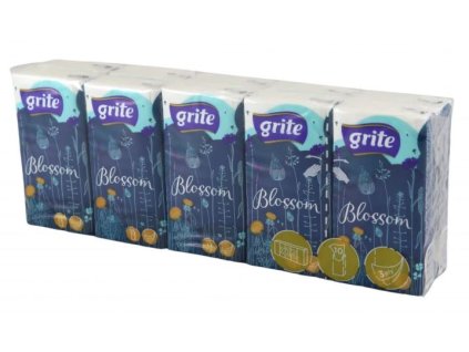 Hygienické vreckovky 3vrst. GRITE BLOSSON 10x10ks