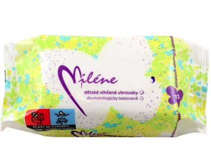 Detské vlhčené utierky/72ks MILENE