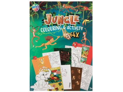 Kniha s omaľovánkami a aktivitami Jungle A4