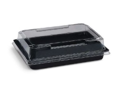 Miska na Sushi + viečko 170x90x17mm /600 ks čierna