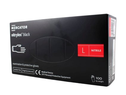 Nitrilové rukavice L čierne Mercator nitrylex/100ks