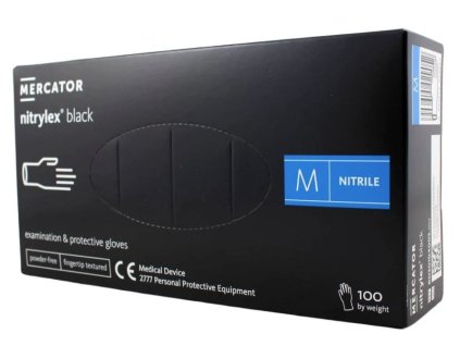 Nitrilové rukavice M čierne Mercator/100ks