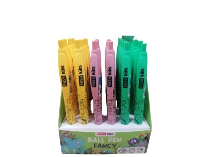 Fancy guľôčkové pero 0,7mm ružovo-žlté