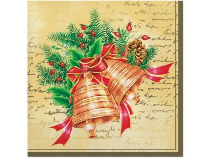 Obrúsky Daisy Vianoce Zvonce 33x33cm/3vrst./20ksSD GW 002201