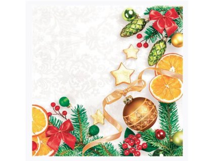 Obrúsky Daisy Vianoce Vianočné dekorácie 33x33cm/20ks/3 vrstvové