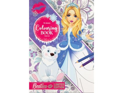 Kniha fóliových omaľovaniek Besties A4, 24 listov