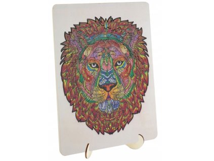 Drevené puzzle lev 140 dielov